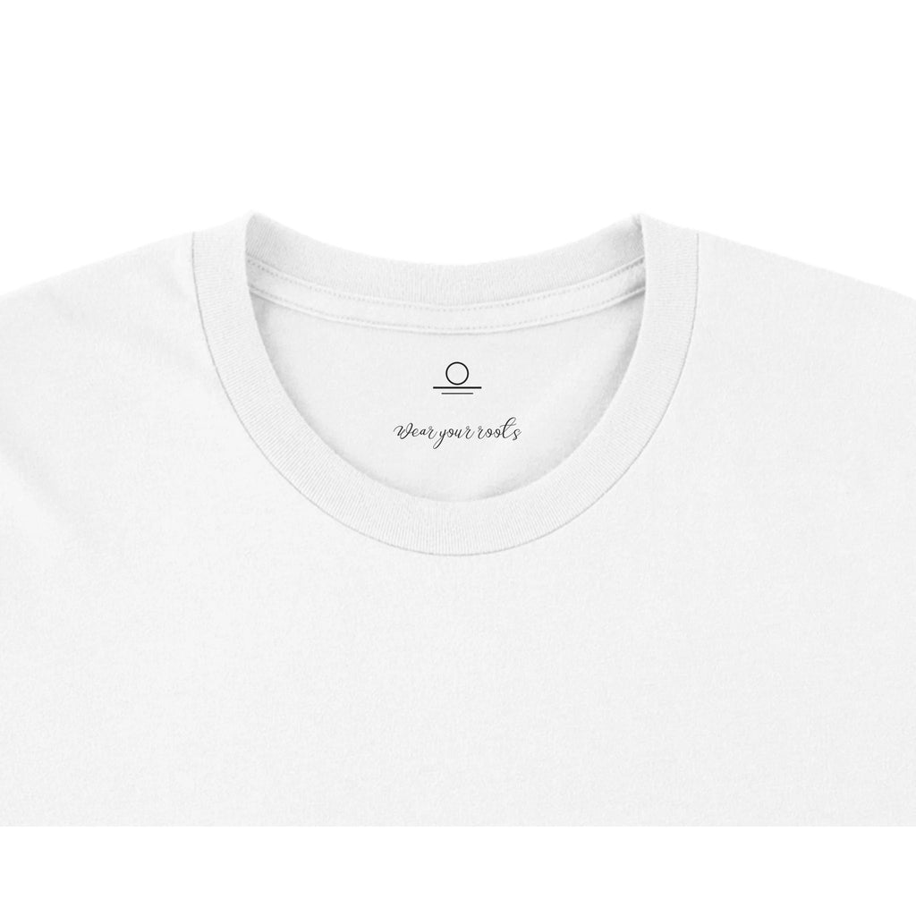 Printed inside-neck label on the Tucano toucan crest tee, White